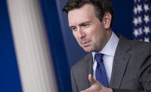 Josh Earnest, porte-parole de Barack Obama, le 16 octobre 2014 à la Maison Blanche à Washington