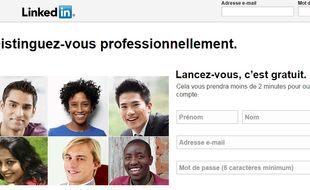 La page d'accueil de LinkedIn