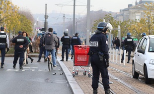 Les forces de l'ordre ont été mobilisées face aux lycéens qui protestaient contre Parcoursup.