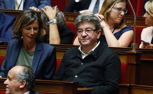 Jean-Luc Mélenchon à l'Assemblée nationale, le 27 juin 2017 à Paris.AFP PHOTO /Patrick KOVARIK