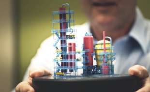 Un modèle imprimé en 3D avec la technologie «multi jet fusion» de HP.