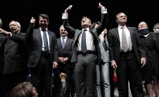 Meeting de l'UMP à Nice le 22 avril 2015.