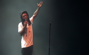Le rappeur Lil Wayne au Forest Hills Stadium dans le Queens
