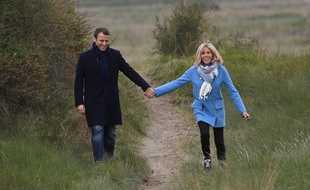 Emmanuel et Brigitte Macron au Touquet en avril 2017.