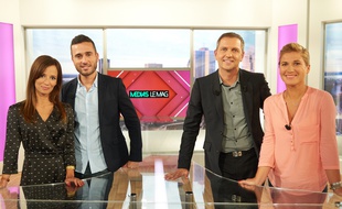 Alice Antheaume, Julien Bellver, Thomas Hugues et Laetitia Krupa dans «Médias le mag»