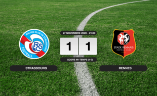 RC Strasbourg - Stade Rennais: Le RC Strasbourg et le Stade Rennais se quittent dos à dos (1-1)