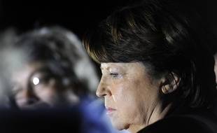 Martine Aubry assiste à une réunion sur les primaires au PS en vue de la présidentielle le 25 février 2016 à Lille.
