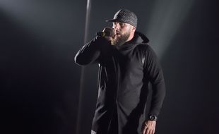 Le rappeur Médine en concert à la Cigale.