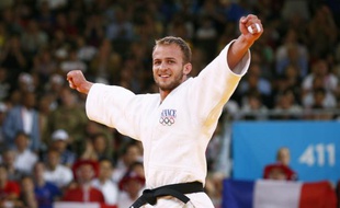 Le judoka français Ugo Legrand, lors de sa troisième place aux Jeux olympiques de Londres, le 30 juillet 2012.