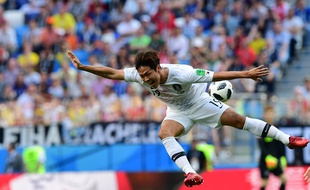 Le défenseur sud-coréen Kim Young-gwon dans le match contre la Suède, le 18 juin 2018.