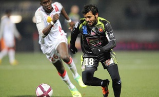 Le milieu d'Ajaccio, Johan Cavalli, lors d'un match contre Nancy.