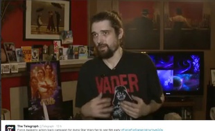 Capture d'écran d'une intervention de Daniel Fleetwood, atteint d'un cancer, à la télévision locale aux Etats-Unis.