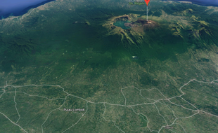 Le mont Rinjani, sur l'île de Lombok.