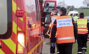 Illustration d'une intervention des pompiers, ici près de Rennes.