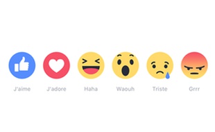 Les nouvelles émotions de Facebook, alternatives au bouton «J'aime»
