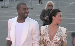 Kanye West et Kim Kardashian à Cannes, le 23 mai 2012.