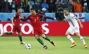 Cristiano Ronaldo, face à l'Islande, le 14 juin 2016.