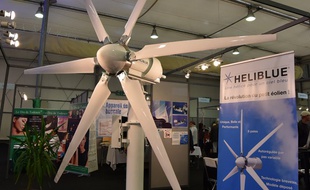 L'éolienne à six pales d'Heliblue a remporté le prix du Premier ministre du concours Lépine européen de Strasbourg 2015.