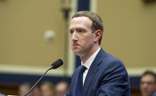 Mark Zuckerberg (le vrai) lors de son audition devant le Sénat, à Washington, le 11 avril 2018.