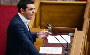 Le Premier ministre grec, Alexis Tsipras au Parlement, le 16 juin 2015