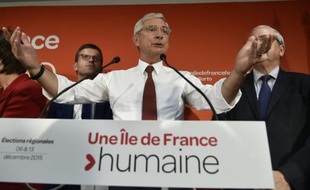 Claude Bartolone, tête de liste socialiste pour les régionales en Ile-de-France, lors d'une réunion à Paris, le 27 septembre 2015