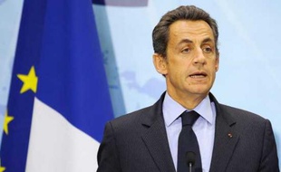Nicolas Sarkozy à Séoul au sommet du G20 le 12 novembre 2010.