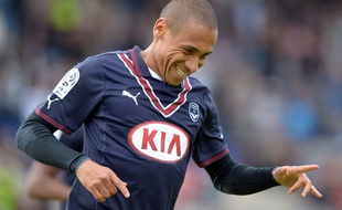 L'attaquant des Girondins, Jussiê, lors d'un match contre Guingamp, disputé le 20 avril 2014.