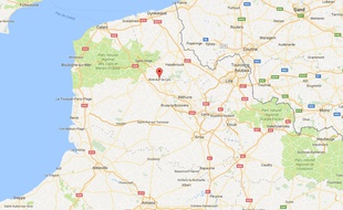 Localisation d'Aire-sur-la-Lys (Pas-de-Calais)