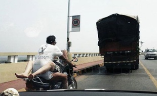 La «moto de l'amour», dans l'Etat de Goa, en Inde.