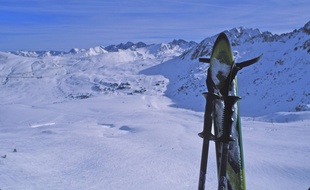Une piste de ski en Andorre. Illustration.
