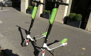 Les trottinettes électriques Lime, en accès libre dans les rues de Paris depuis juin 2018.