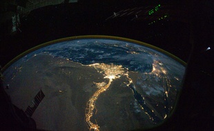 Le delta du Nil vu de l'Espace.