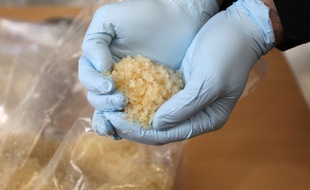 Photo d'illustration d'une saisie de meth, ici en 2014 en Allemagne.