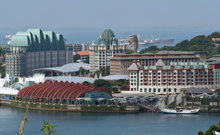 Vue de l'île de Sentosa, où doit avoir lieu le sommet entre Donald Trump et Kim Jong-un.