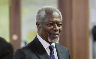 Kofi Annan en Allemagne, le 18 mars 2014.