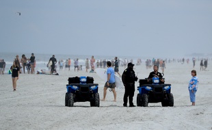 La plage de Jacksonville, en Floride, le 19 avril 2020.