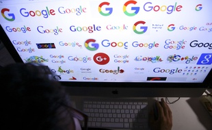 Illustration de Google sur un ordinateur.
