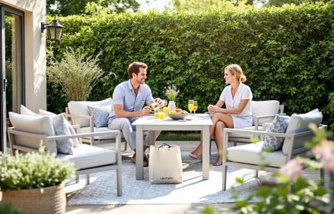 Transformez votre extérieur avec ce salon de jardin Sydney à prix mini chez Leclerc