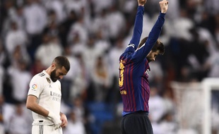 Le Barça de Piqué l'a emporté sur la pelouse du Real Madrid de Benzema (0-1), le 2 mars 2019 en Liga.