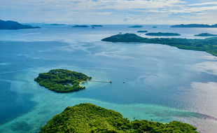 L'île de Pangatalan située dans la partie Nord Est de l'archipel de Palawan (1200 îles) aux Philippines.