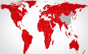 Netflix est désormais disponible dans tous les pays du monde sauf la Chine, la Crimée, la Corée du Nord et la Syrie.