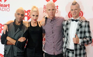 Tony Kanal, Gwen Stefani, Tom Dumont et Adrian Young du groupe No Doubt, en septembre 2012.