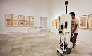 Le « trolley » utilisé par Google pour photographier l'intérieur des musées.