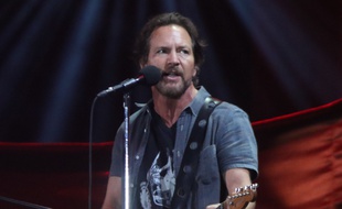 Le leader de Pearl Jam, Eddie Vedder, au Global Citizen festival