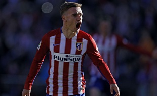Antoine Griezmann lors du match entre l'Atlético Madrid et le Rayo Vallecano le 30 avril 2016.