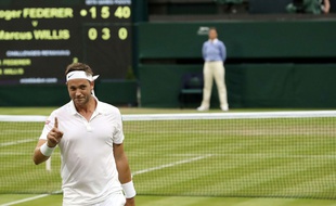 Marcus Willis contre Roger Federer le 29 juin 2016.