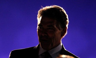 Rick Perry, lors d'un débat entre les candidats à l'investiture républicaine, le 9 novembre 2011.