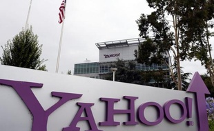SUNNYVALE, CA - JULY 17: The Yahoo logo is displayed in front of the Yahoo headqarters on July 17, 2012 in Sunnyvale, California. Yahoo will report Q2 earnings one day after former Google executive Marissa Mayer was named as the new CEO. Photo by Justin Sullivan/Getty Images) Justin Sullivan/Getty Images/AFP