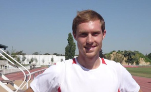 Jeff Lastennet, champion de France du 800 mètres, à l'Insep le 6 août 2009.