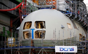 Un sous-marin en construction dans les locaux de l'entreprise Naval Group (image d'illustration).
